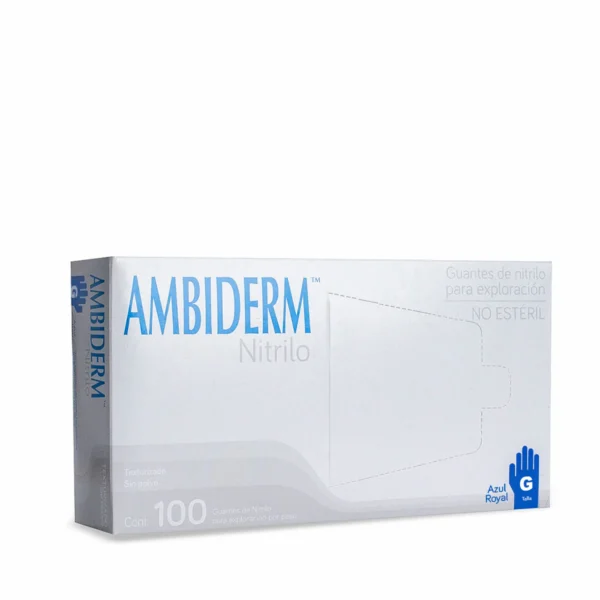 Guante De Nitrilo Azul, No estéril, Ambiderm GDE