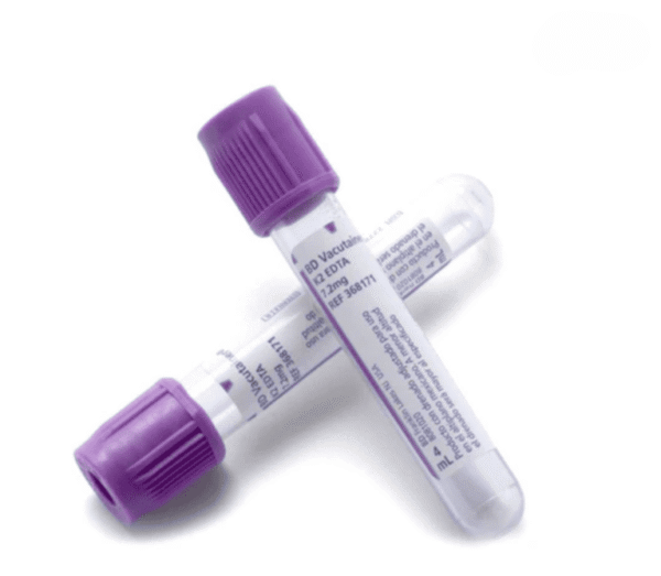 Tubo Vacutainer Lila 4 ml con K2 EDTA K2